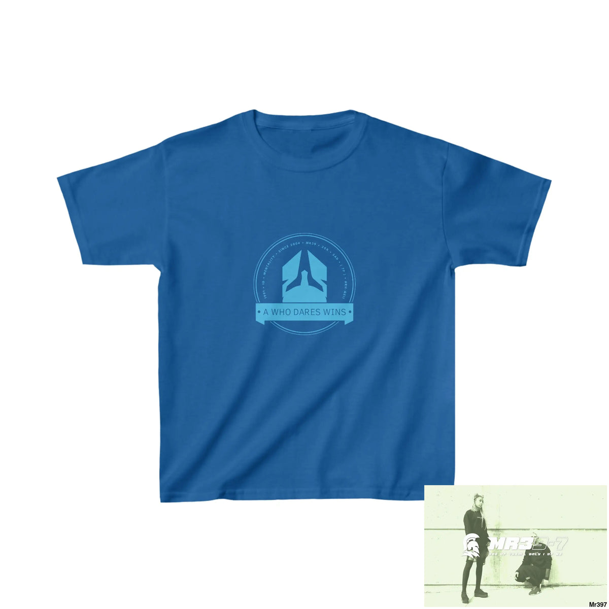 A1- Who Dares Wins - Kids Heavy Cotton™ Tee XS / Royal Kids clothes