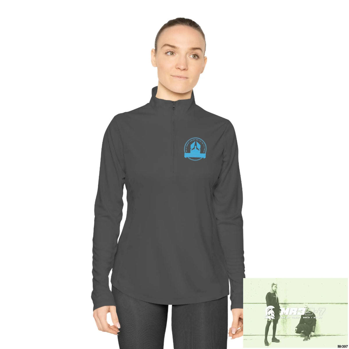 A1 Who Dares Wins Ladies Quarter-Zip Pullover Long-sleeve