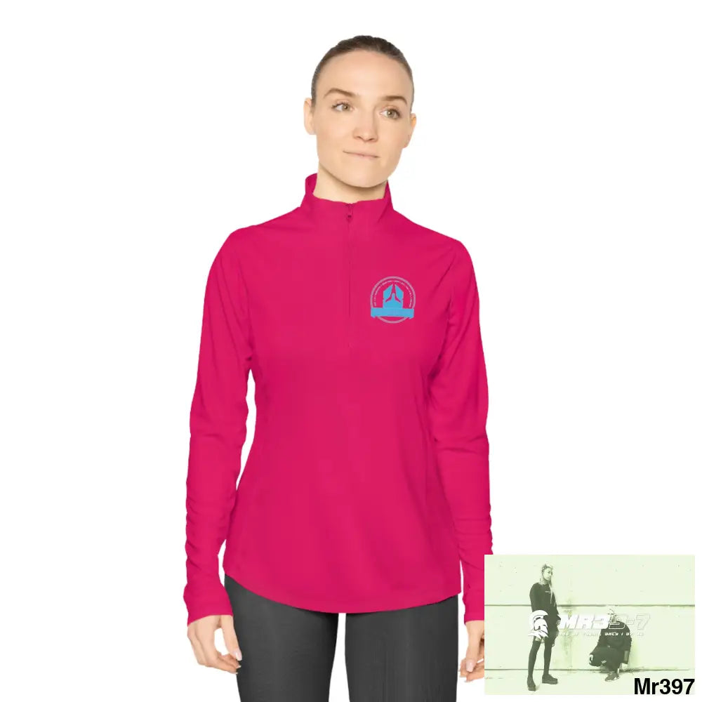 A1 Who Dares Wins Ladies Quarter-Zip Pullover Long-sleeve