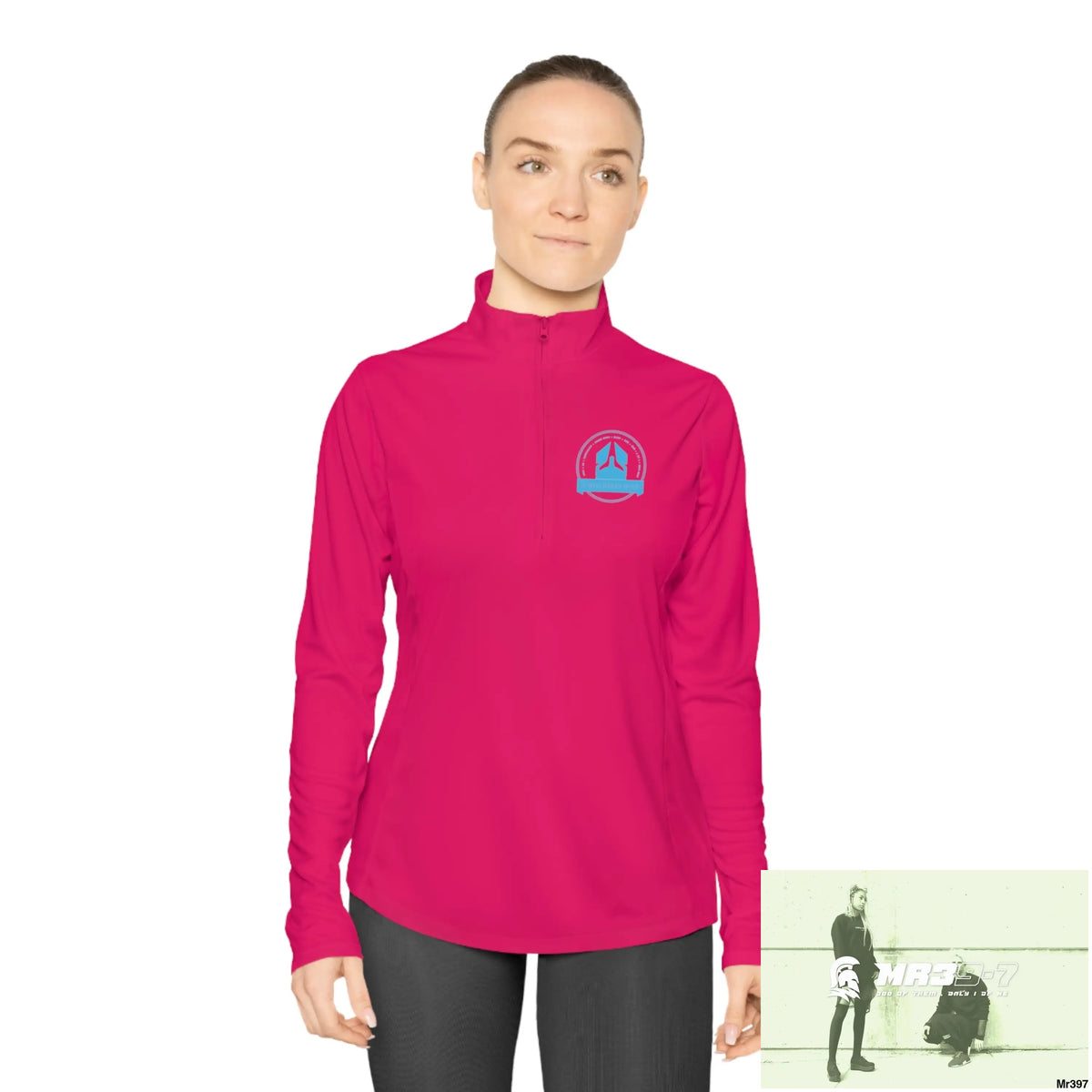 A1 Who Dares Wins Ladies Quarter-Zip Pullover Long-sleeve