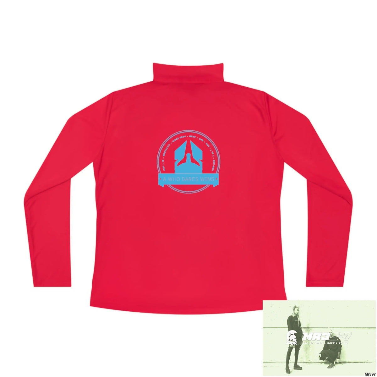 A1 Who Dares Wins Ladies Quarter-Zip Pullover Long-sleeve
