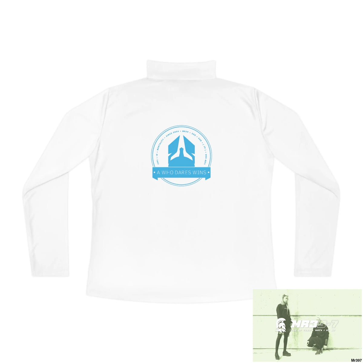 A1 Who Dares Wins Ladies Quarter-Zip Pullover Long-sleeve