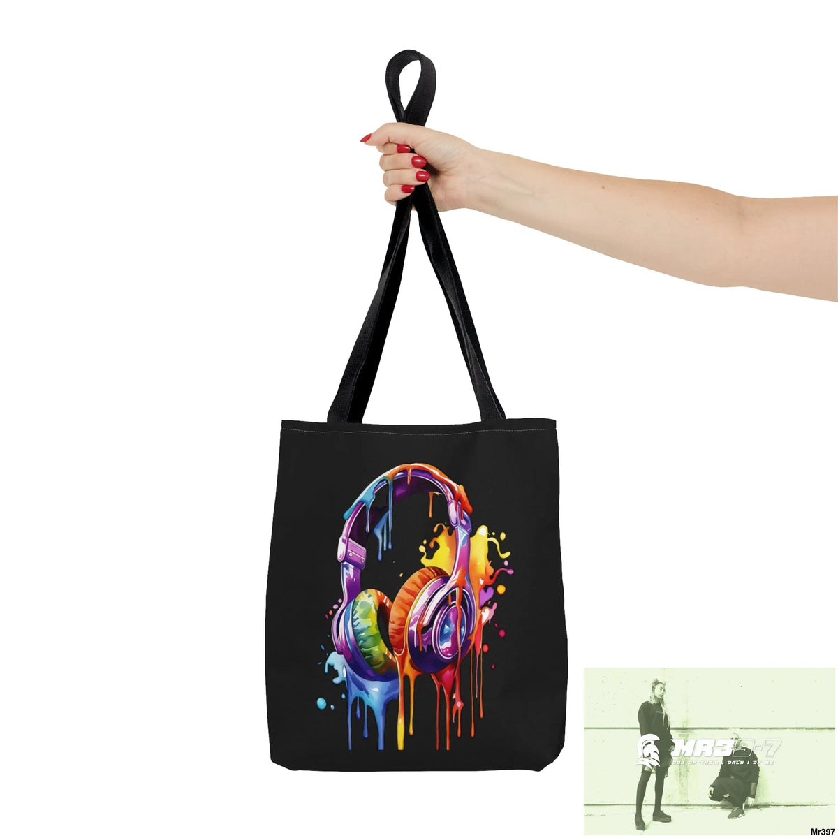 A1-Who Dares Wins Melting Headphones Tote Bag (AOP) Bags