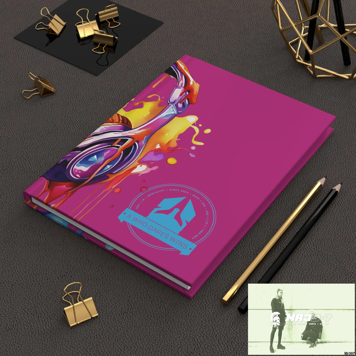 A1-Who Dares Wins Melting Headset Hardcover Journal Matte Journal Paper products