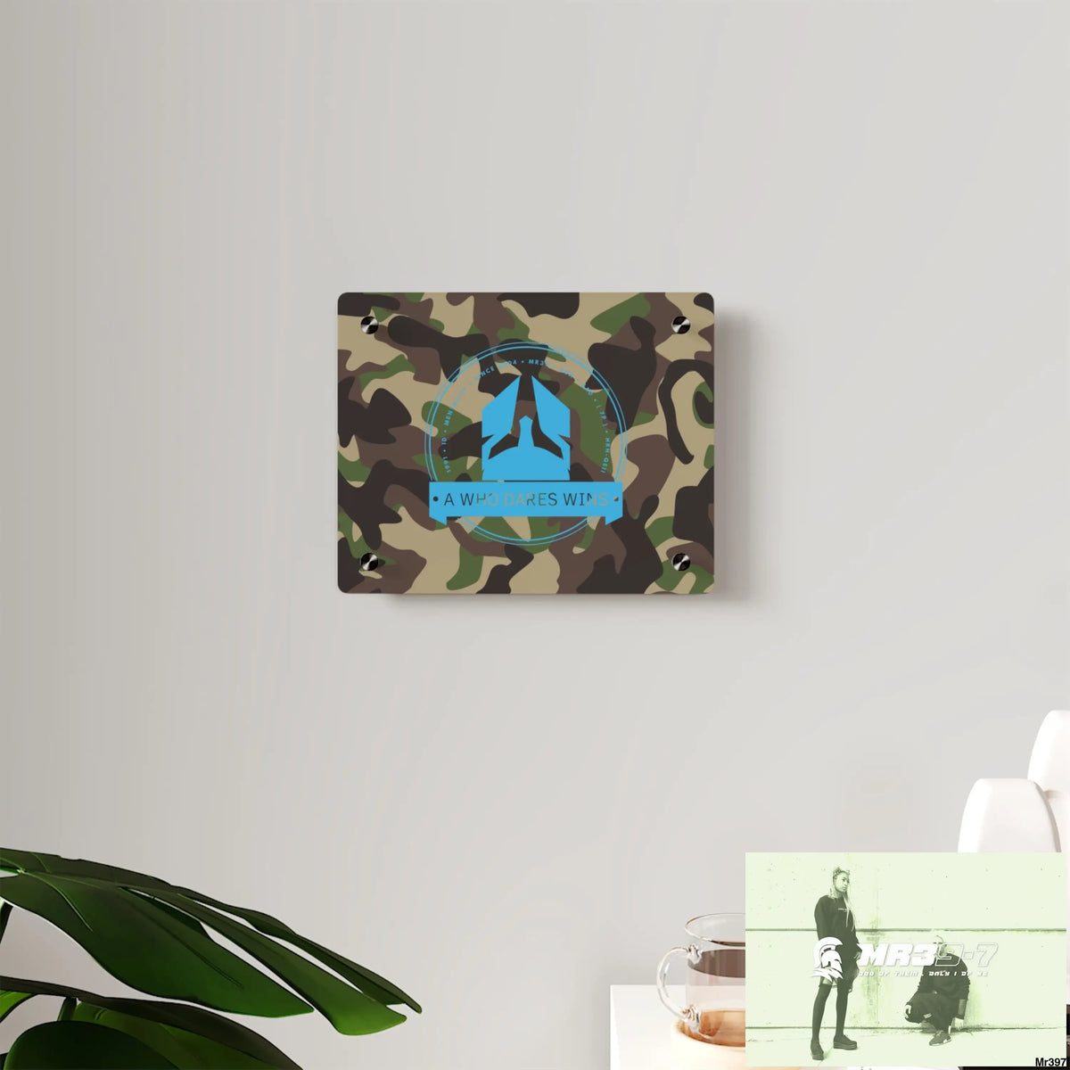 A1 Who Dares Wins Military Mentality 1991 Style Acrylic Wall Art Panels Home Decor