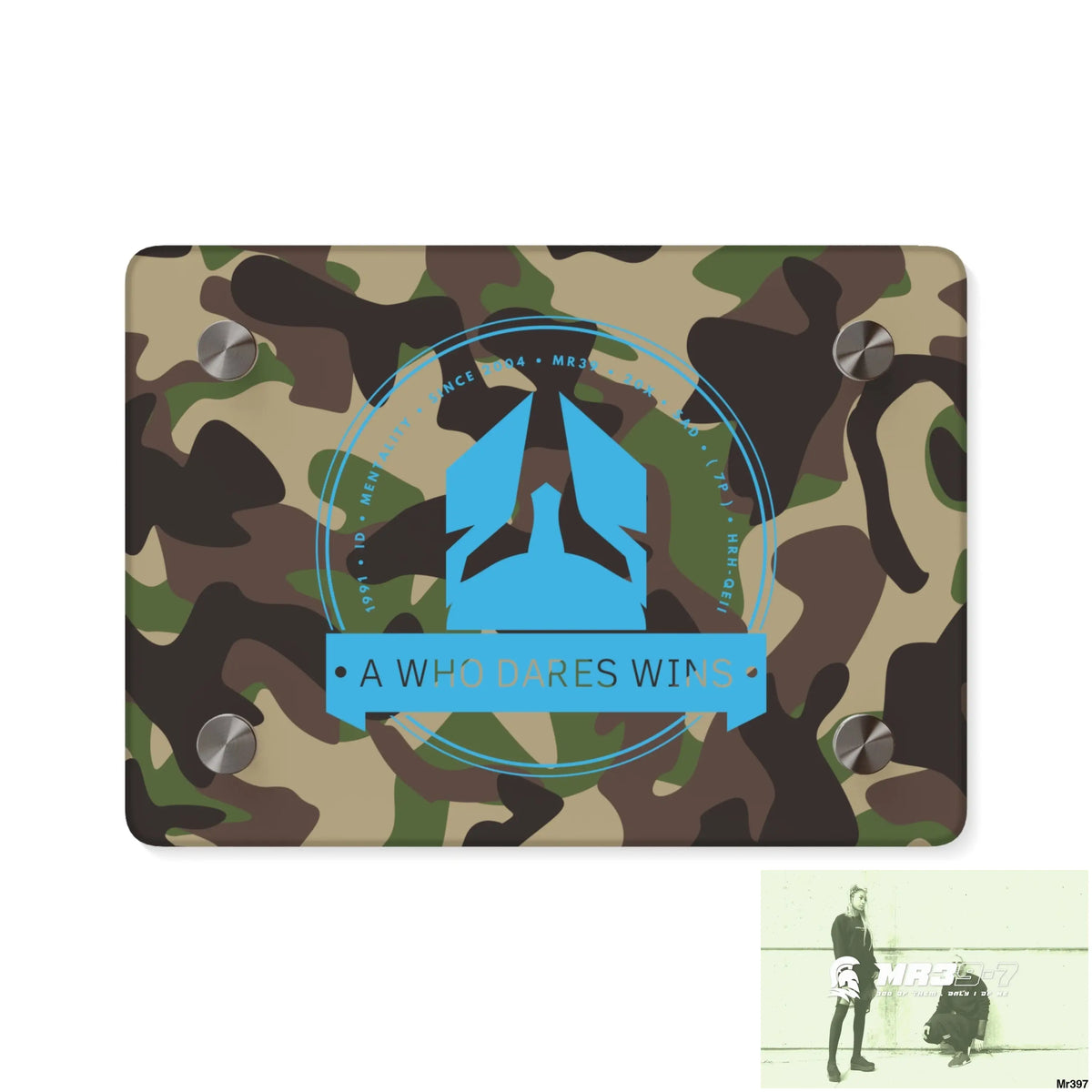 A1 Who Dares Wins Military Mentality 1991 Style Acrylic Wall Art Panels 7’’ x 5’’ (Horizontal) / 0.25’’ Home Decor