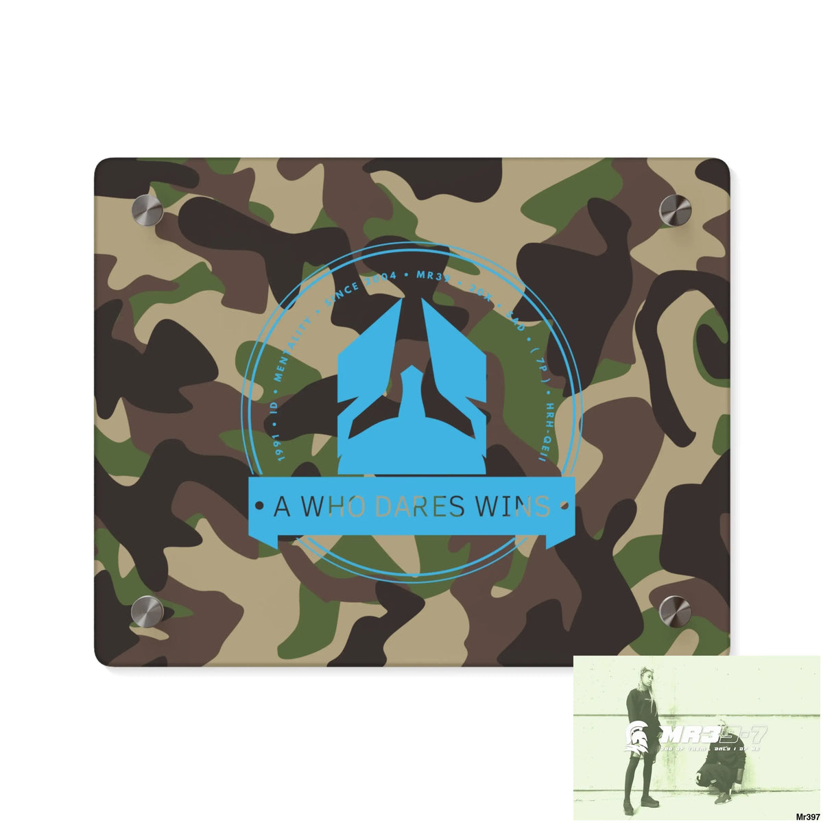 A1 Who Dares Wins Military Mentality 1991 Style Acrylic Wall Art Panels 10″ x 8″ (Horizontal) / 0.25’’ Home Decor