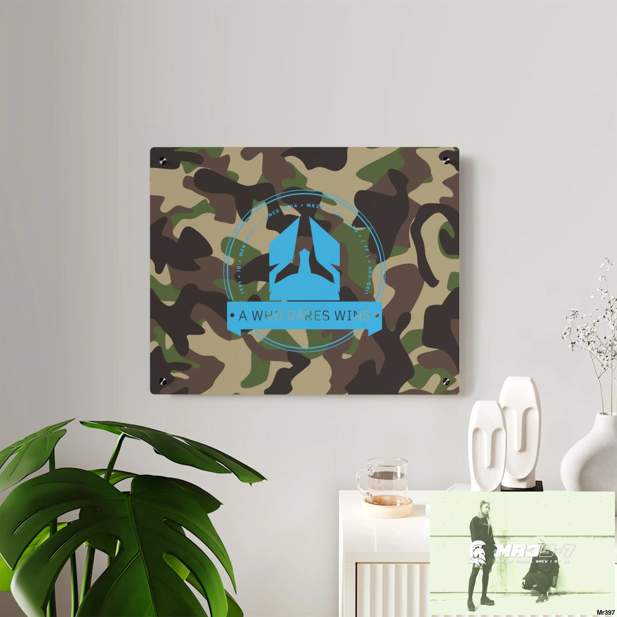 A1 Who Dares Wins Military Mentality 1991 Style Acrylic Wall Art Panels Home Decor