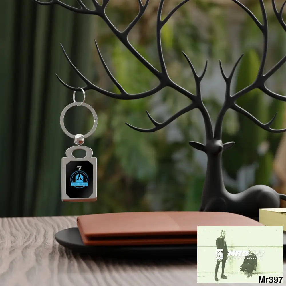 A1 Who Dares Wins Rectangle Photo Keyring One size / Glossy / Silver Accessories