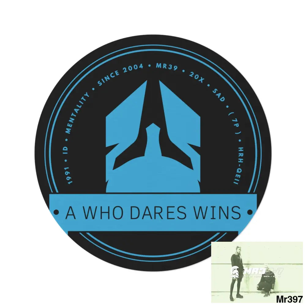 A1-Who Dares Wins Round Rug 60’’ × 60’’ Home Decor