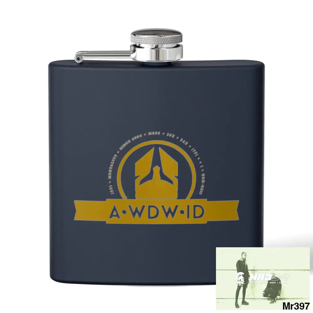 A1 Who Dares Wins RSF (ID) Stylish Stainless Steel Flask for Tea/ Coffee Lovers - 6oz Personalized Gift 6oz / Navy Mug