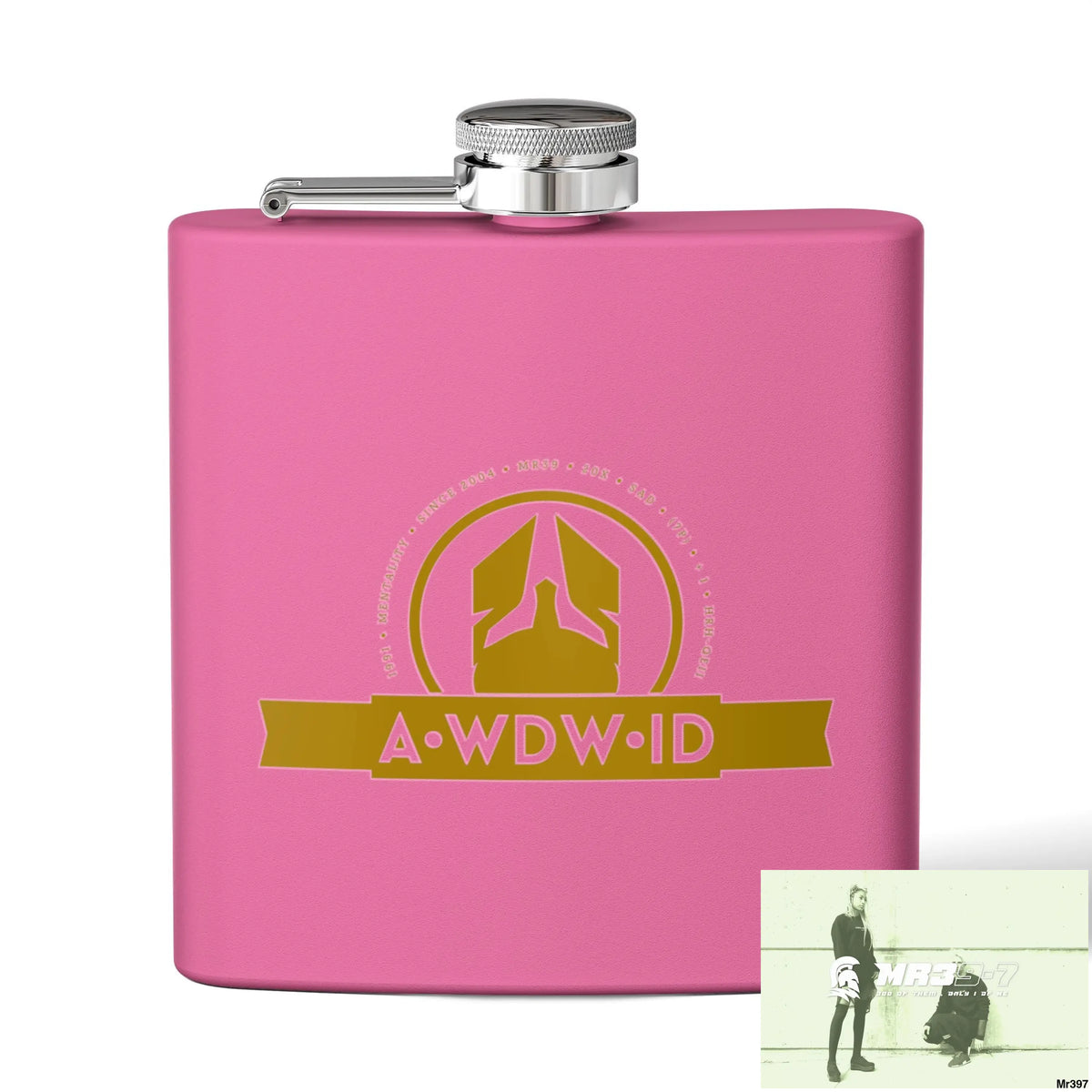 A1 Who Dares Wins RSF (ID) Stylish Stainless Steel Flask for Tea/ Coffee Lovers - 6oz Personalized Gift 6oz / Pink Mug