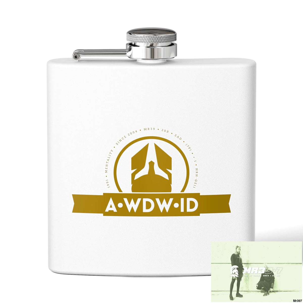 A1 Who Dares Wins RSF (ID) Stylish Stainless Steel Flask for Tea/ Coffee Lovers - 6oz Personalized Gift 6oz / White Mug