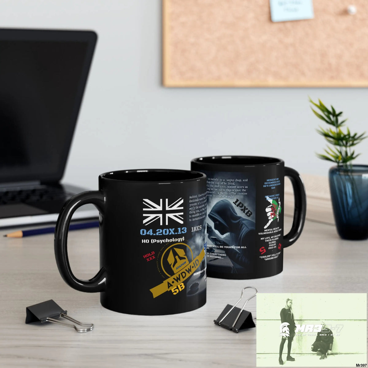 A1- Who Dares Wins /Russian SF(ID) 11oz Tactical GB / Black Mug Mental Health VAR / My Life My Deaths Their Plans