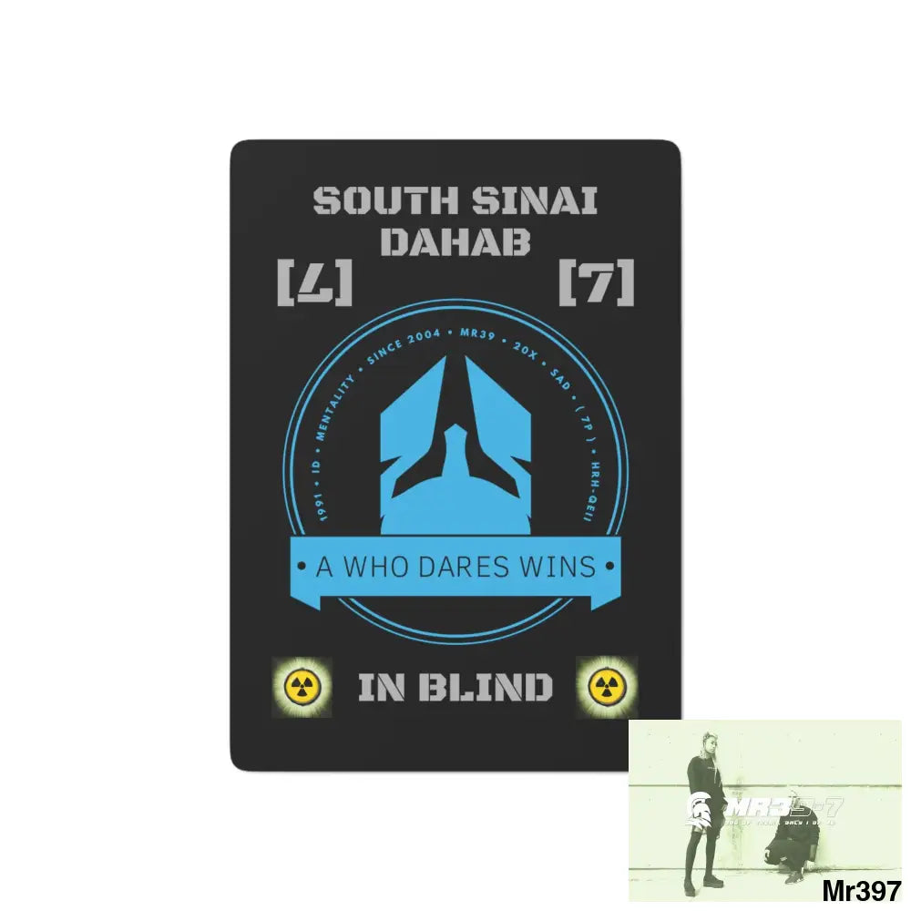 A1-Who Dares Wins S.Sinai Dahab Ltd Edition Custom Poker Cards 2.47’’ x 3.47’’ / White / Semi Glossy Paper products