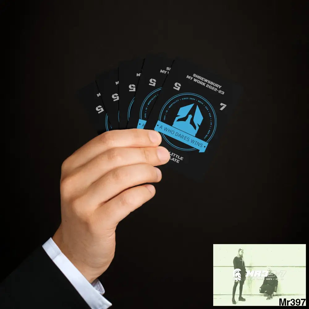 A1-Who Dares Wins Shrewsbury my work Ltd Edition Custom Poker Cards 2.47’’ x 3.47’’ / White / Semi Glossy Paper products