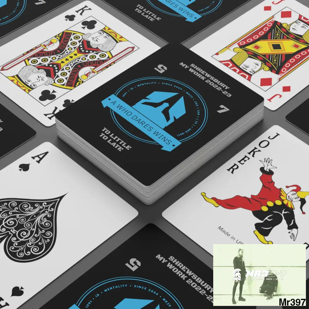 A1-Who Dares Wins Shrewsbury my work Ltd Edition Custom Poker Cards 2.47’’ x 3.47’’ / White / Semi Glossy Paper products