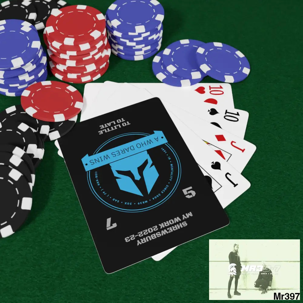 A1-Who Dares Wins Shrewsbury my work Ltd Edition Custom Poker Cards 2.47’’ x 3.47’’ / White / Semi Glossy Paper products