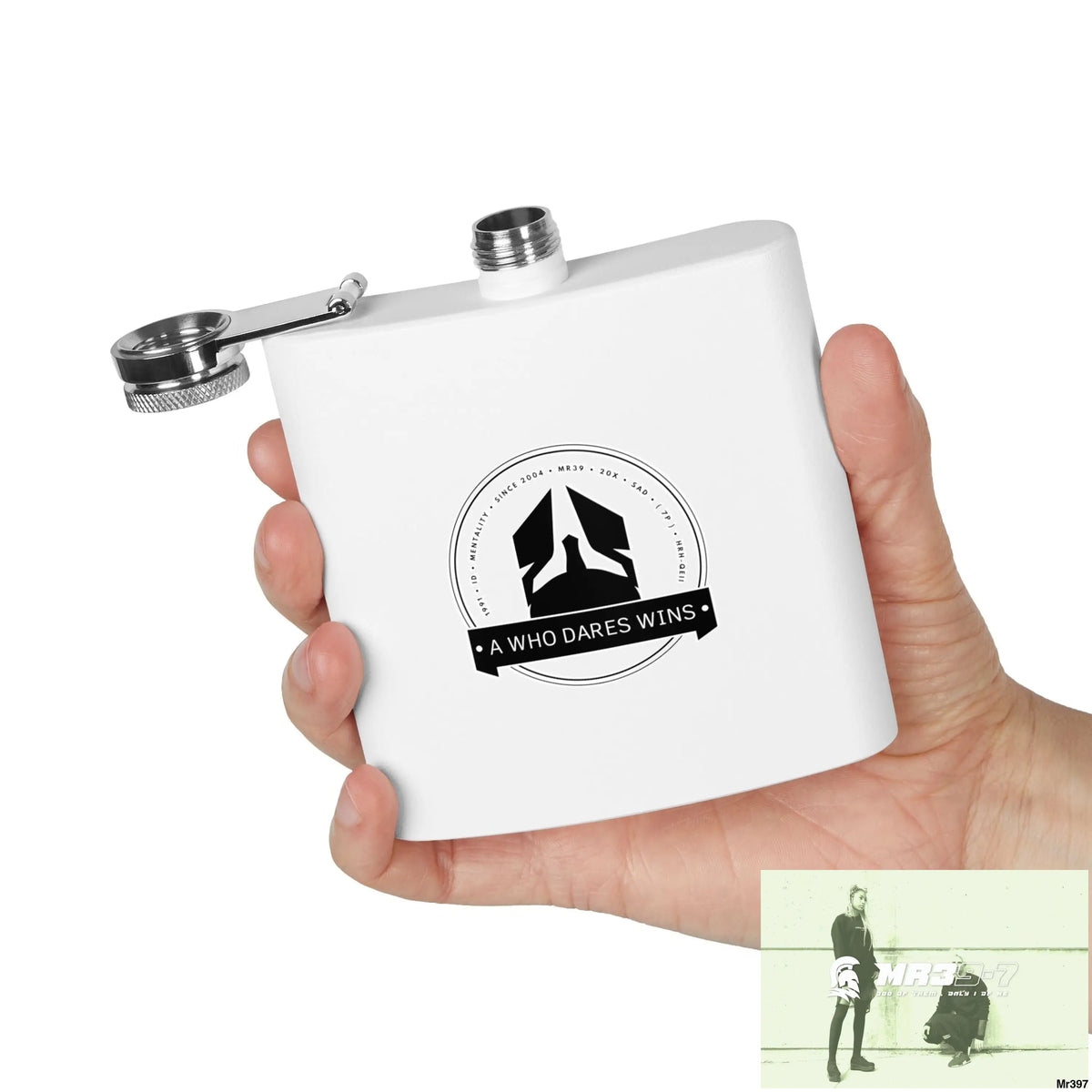 A1 Who Dares Wins Stylish Stainless Steel Flask for Tea/ Coffee Lovers - 6oz Personalized Gift Mug
