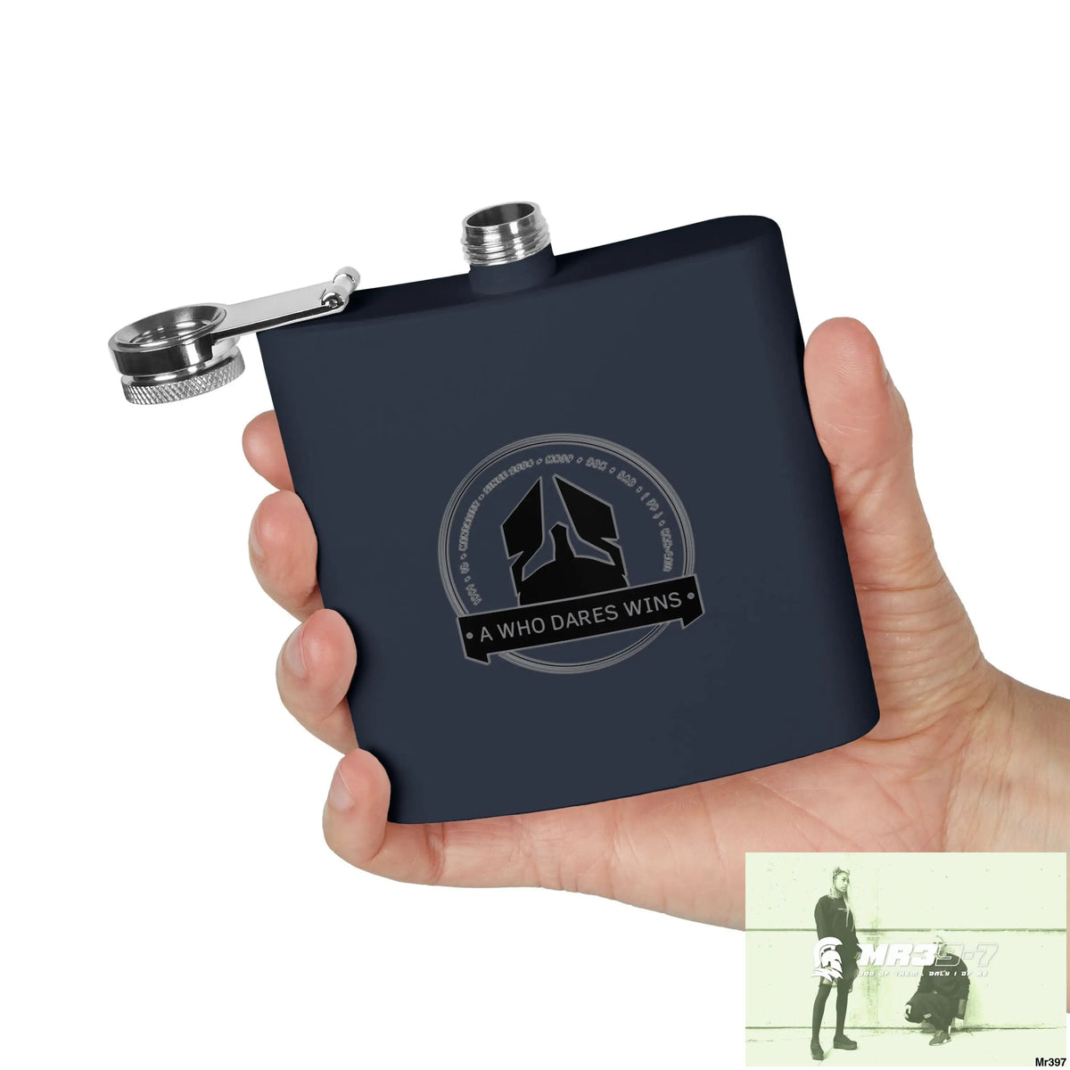 A1 Who Dares Wins Stylish Stainless Steel Flask for Tea/ Coffee Lovers - 6oz Personalized Gift Mug