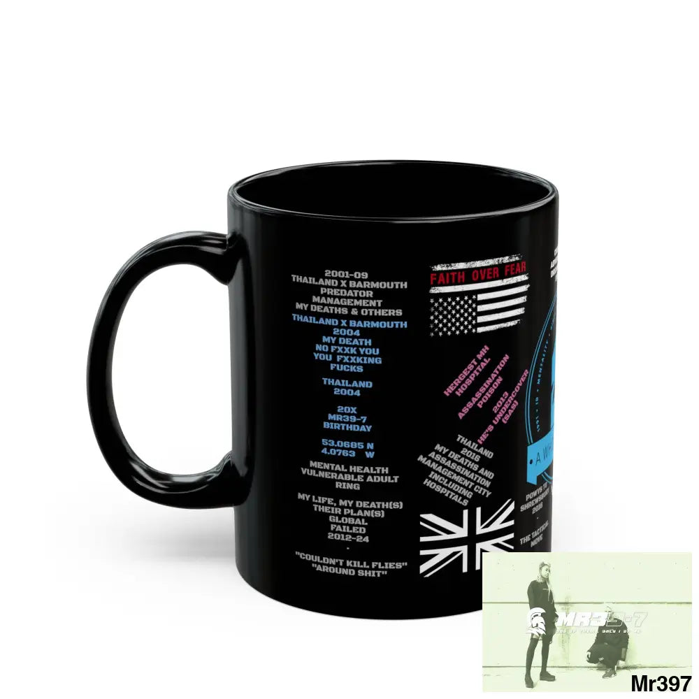A1 Who Dares Wins Tactical 11oz Black Mug GB / Thailand/ Bermo /UK/KenyaThai Link up MH Assassination X-City Mental