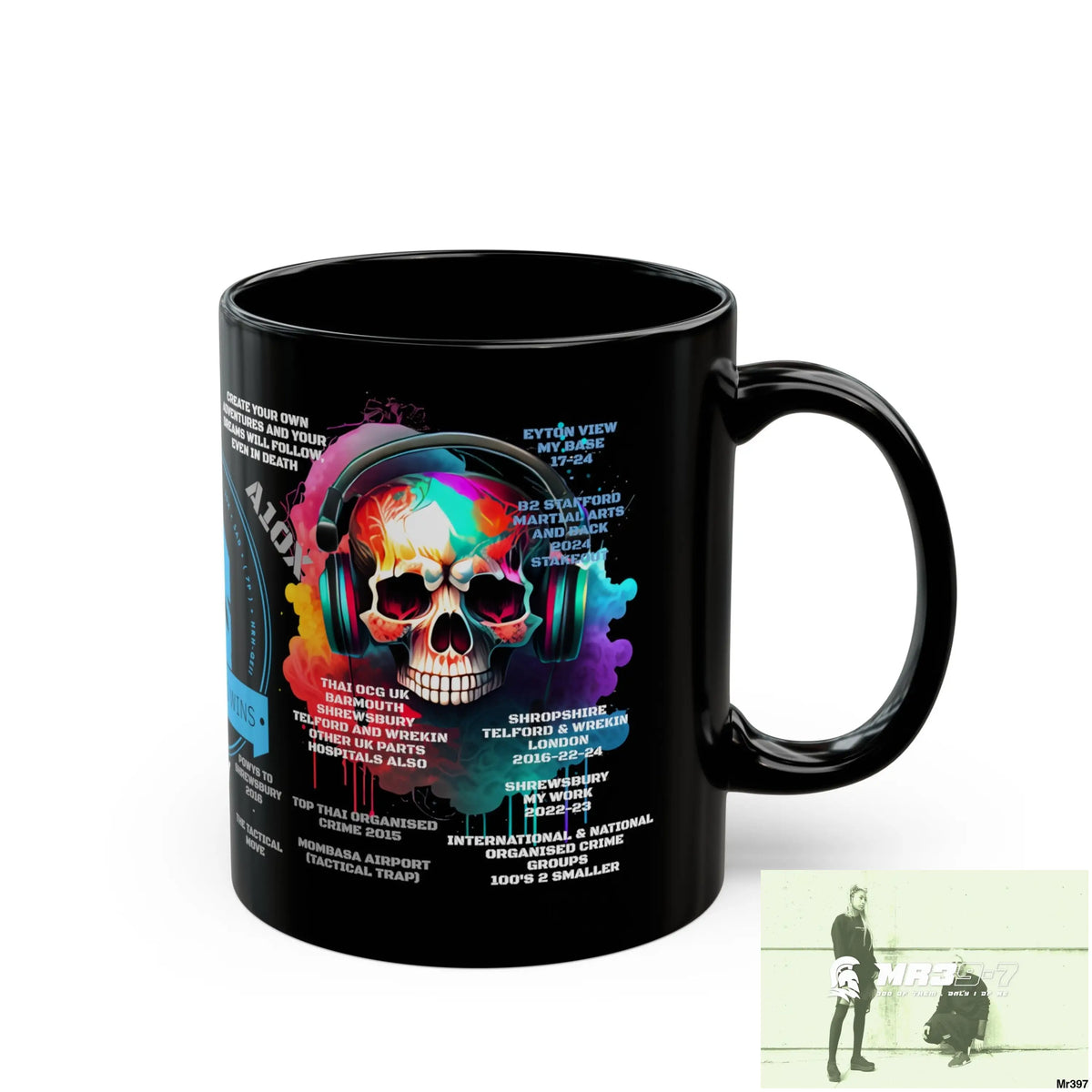 A1 Who Dares Wins Tactical 11oz Black Mug GB / Thailand/ Bermo /UK/KenyaThai Link up MH Assassination X-City Mental