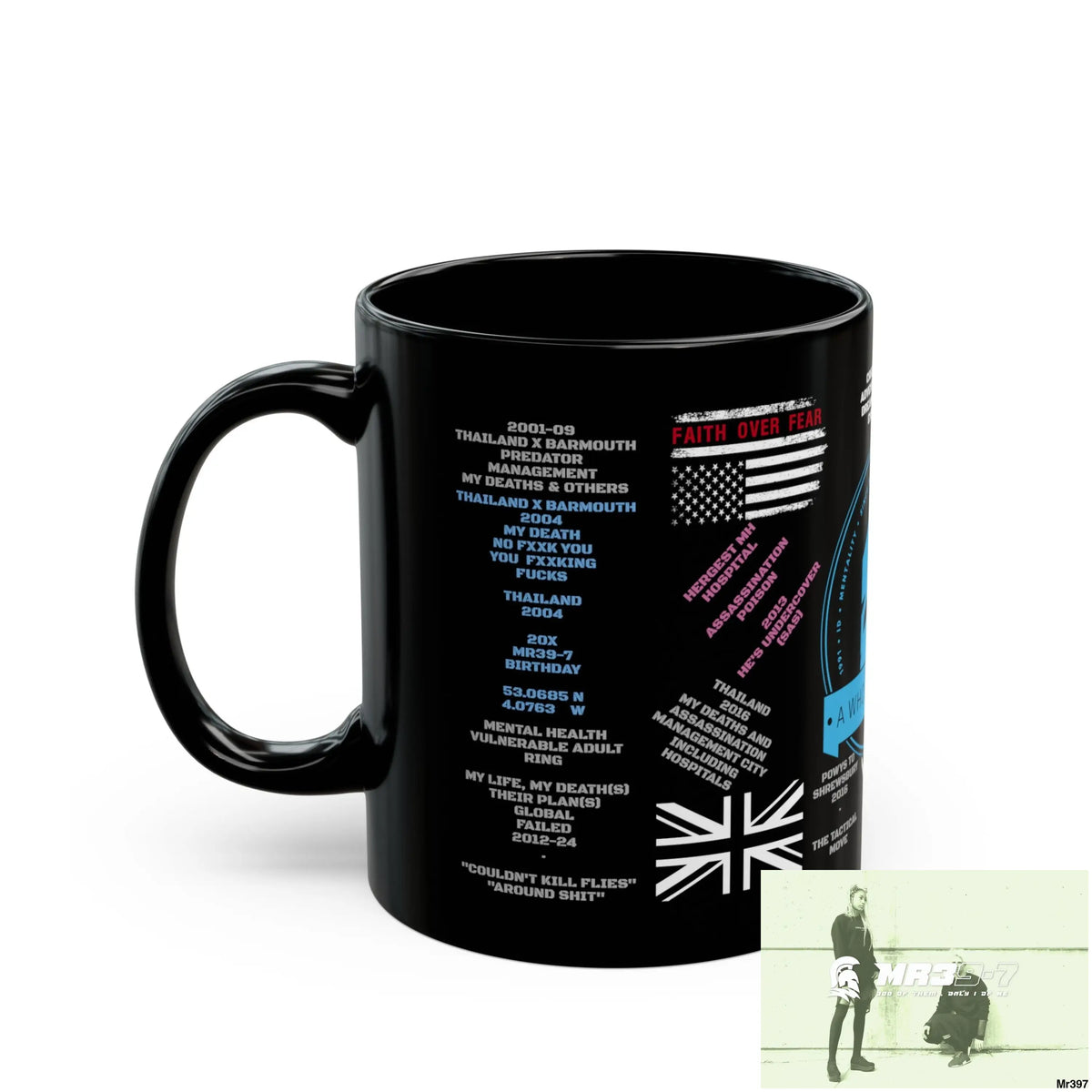 A1 Who Dares Wins Tactical 11oz Black Mug GB / Thailand/ Bermo /UK/KenyaThai Link up MH Assassination X-City Mental