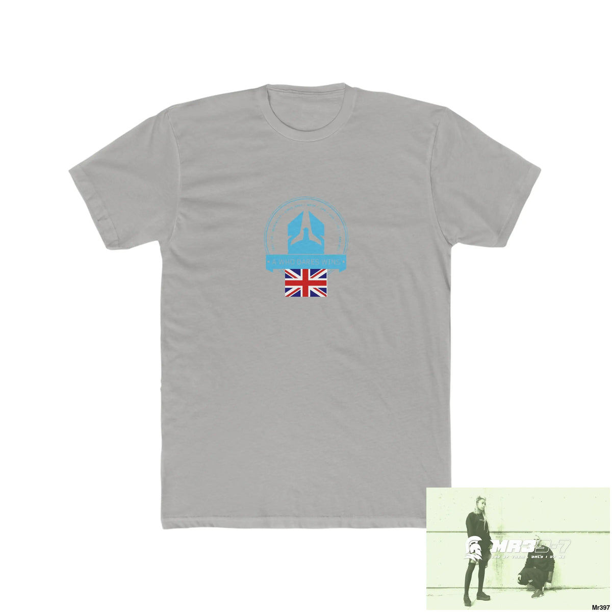 A1 Who Dares Wins & The Columbian Elements Shrewsbury 2016 My Work 2022-23 - Men’s Cotton Crew Tee Solid Light Grey / S
