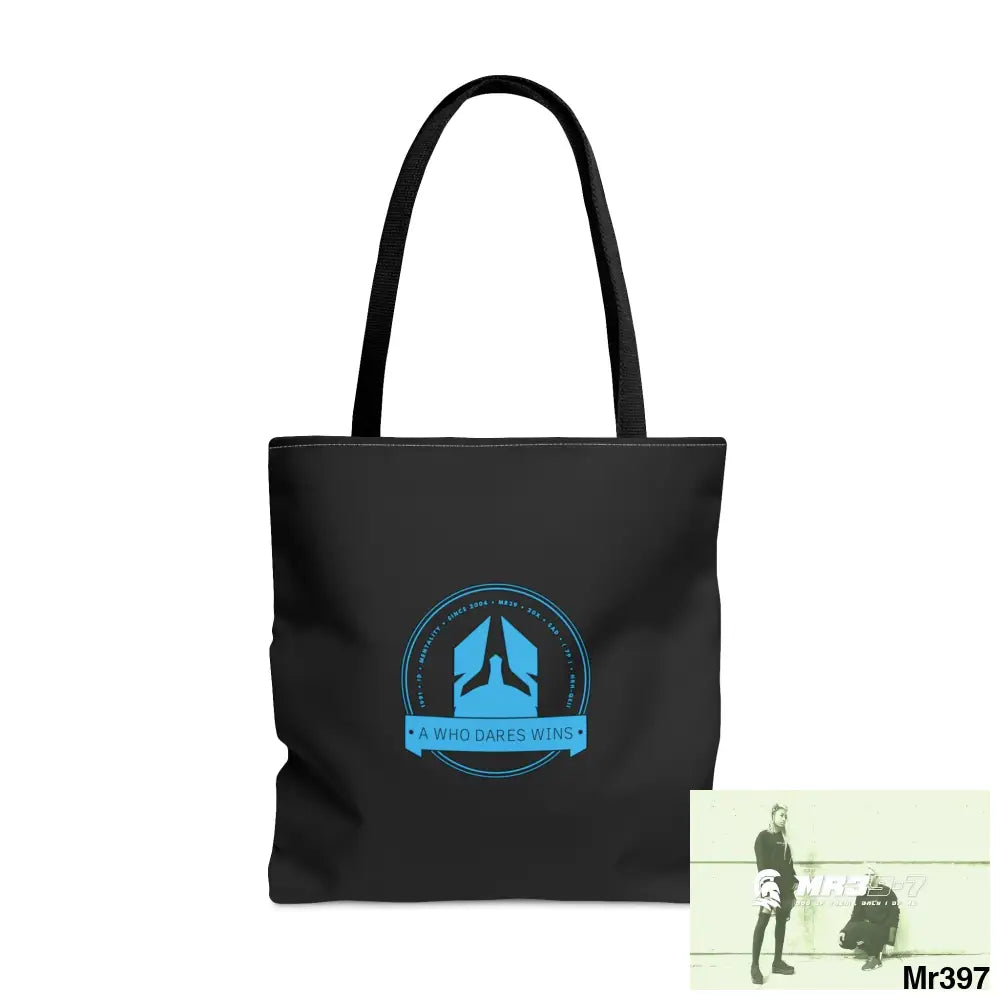 A1-Who Dares Wins Tote Bag (AOP) Large Bags