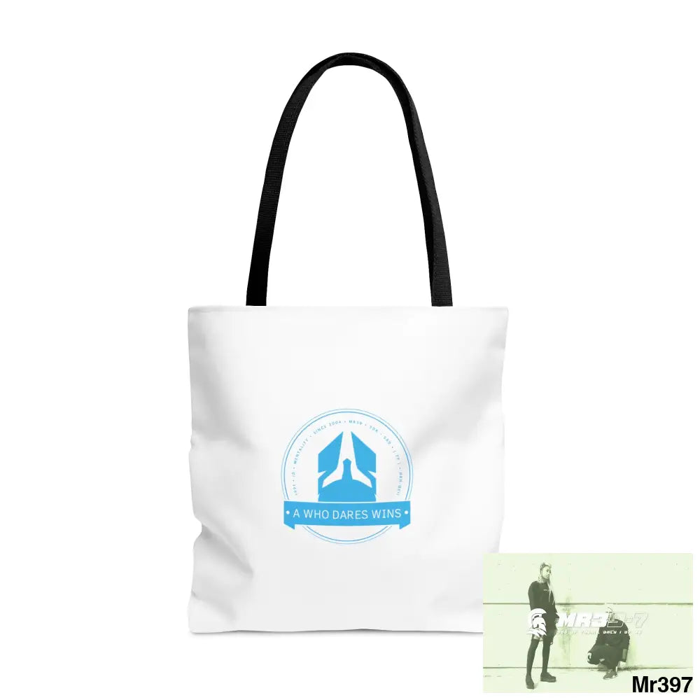 A1-Who Dares Wins Tote Bag (AOP) Large Bags