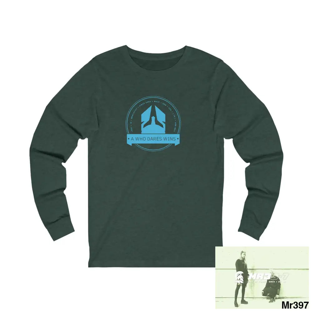 A1 Who Dares Wins Unisex Jersey Long Sleeve Tee S / Heather Forest Long-sleeve