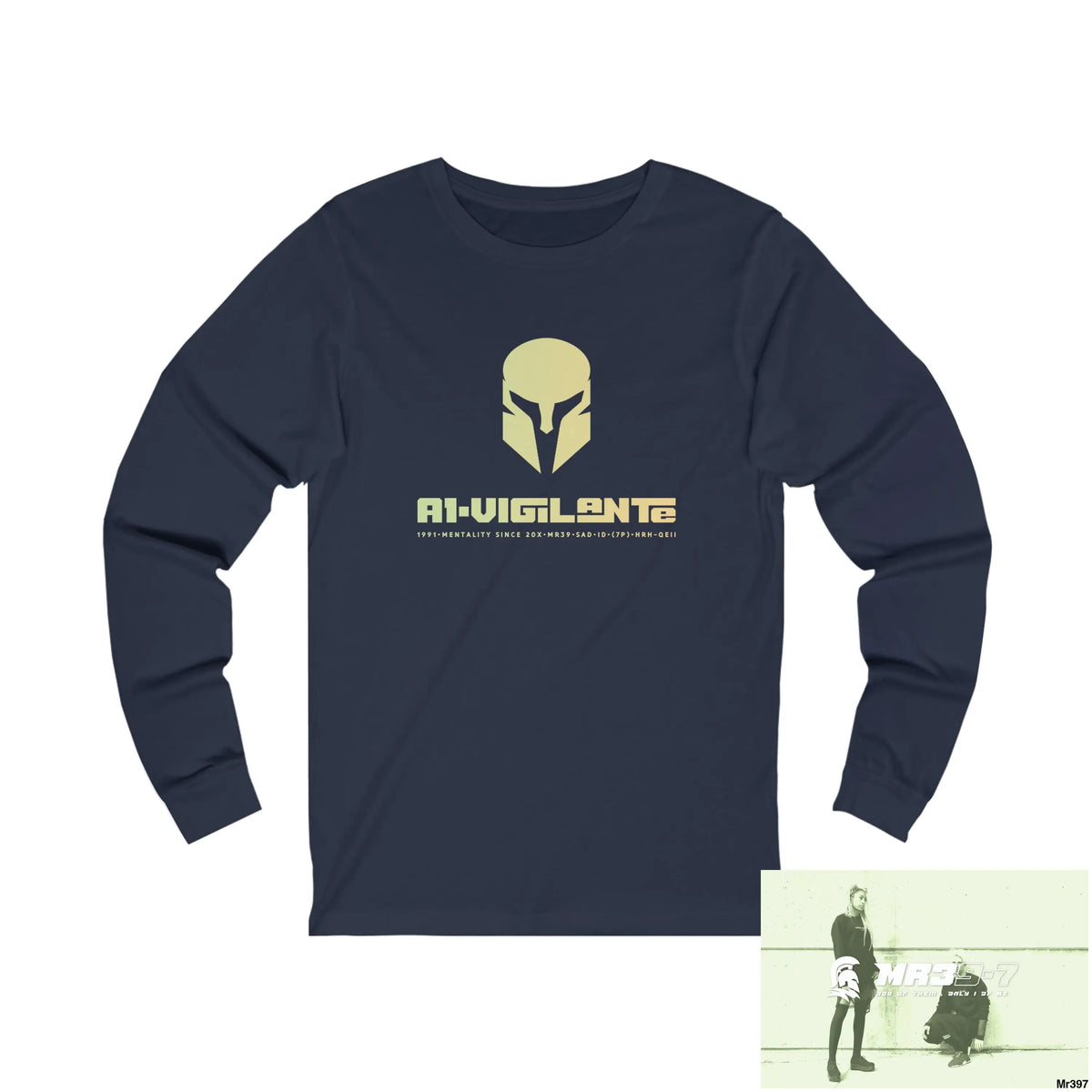 A1 Who Dares Wins Unisex Jersey Long Sleeve Tee S / Navy Long-sleeve