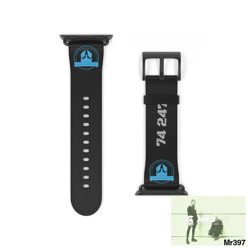 A1-Who Dares Wins Watch Band 38 - 41 mm / Black Matte Accessories