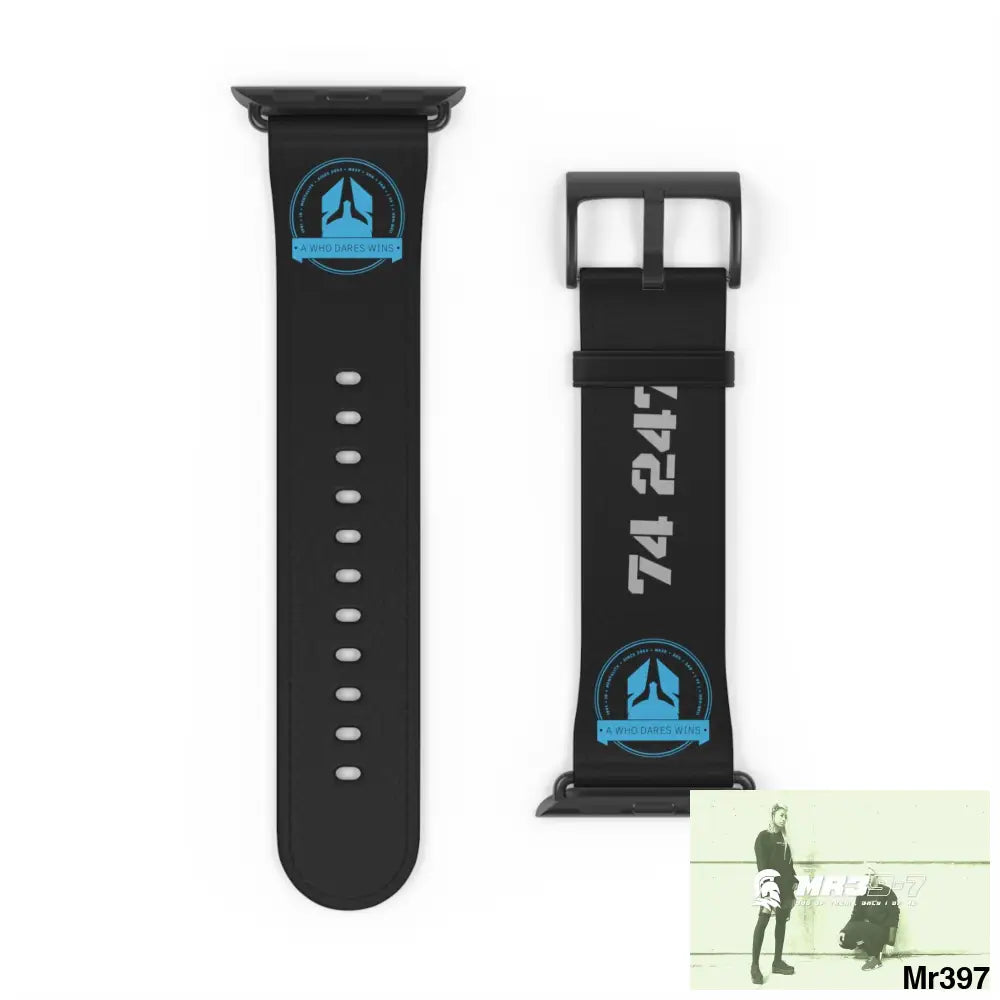 A1-Who Dares Wins Watch Band 42 - 45 mm / Black Matte Accessories