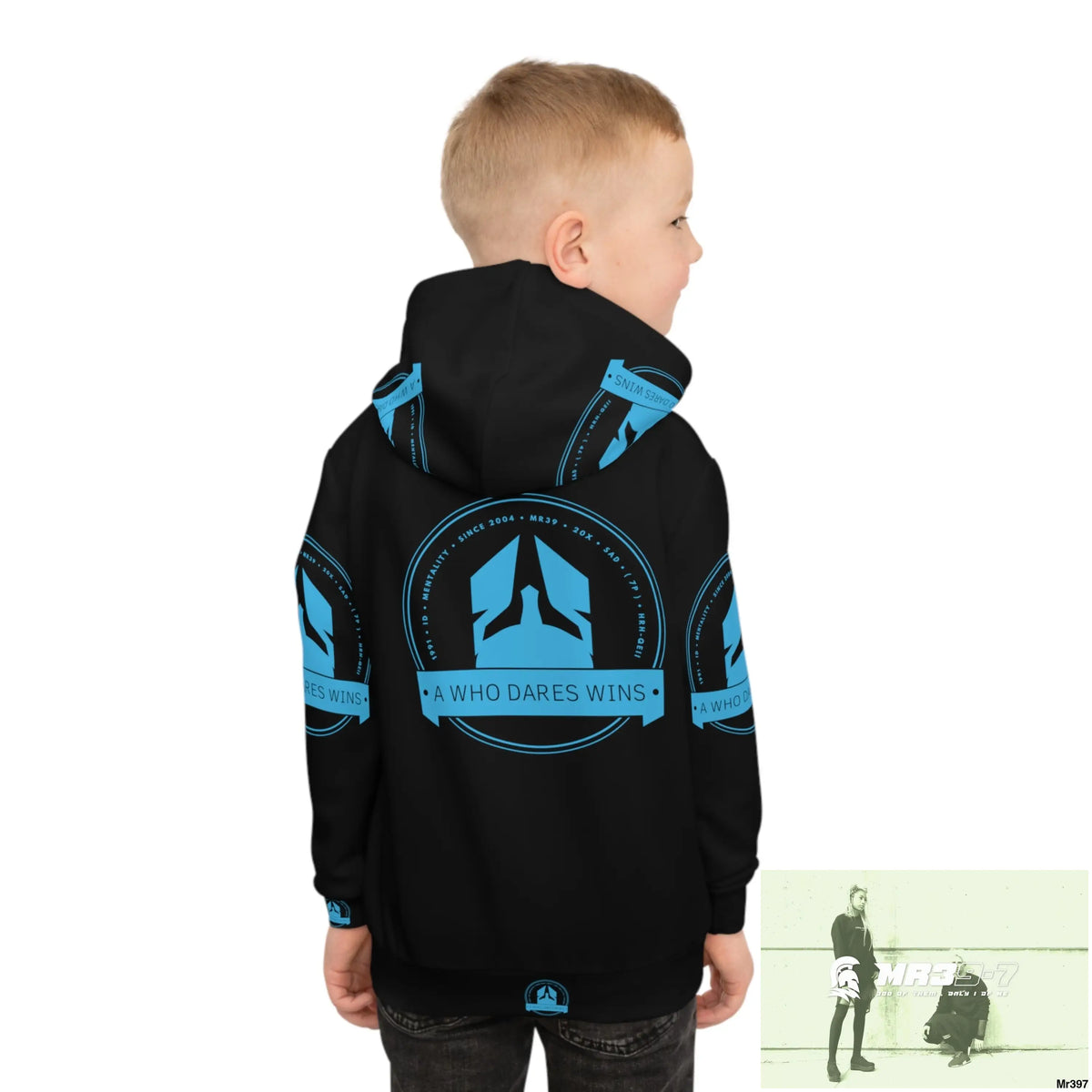A1 Who Dares Wins with Tactical inside hood A1 Who dares Wins Mentality -. Children’s Hoodie (AOP) All Over Prints