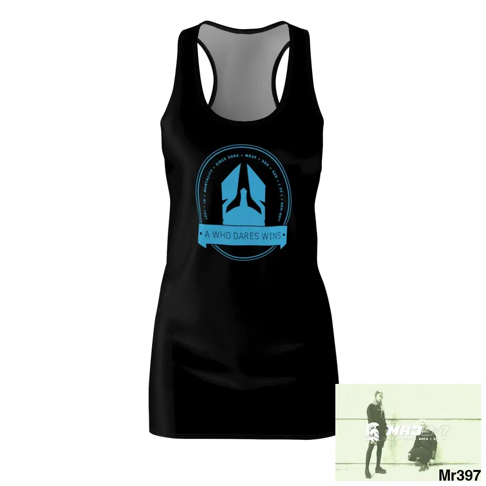 A1- Who Dares Wins Women’s Cut & Sew Racerback Dress (AOP) All Over Prints