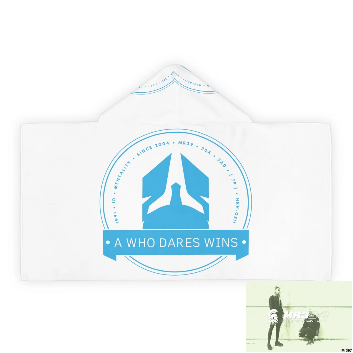 A1- Who Dares Wins Youth Hooded Towel 24’’ × 48’’ All Over Prints