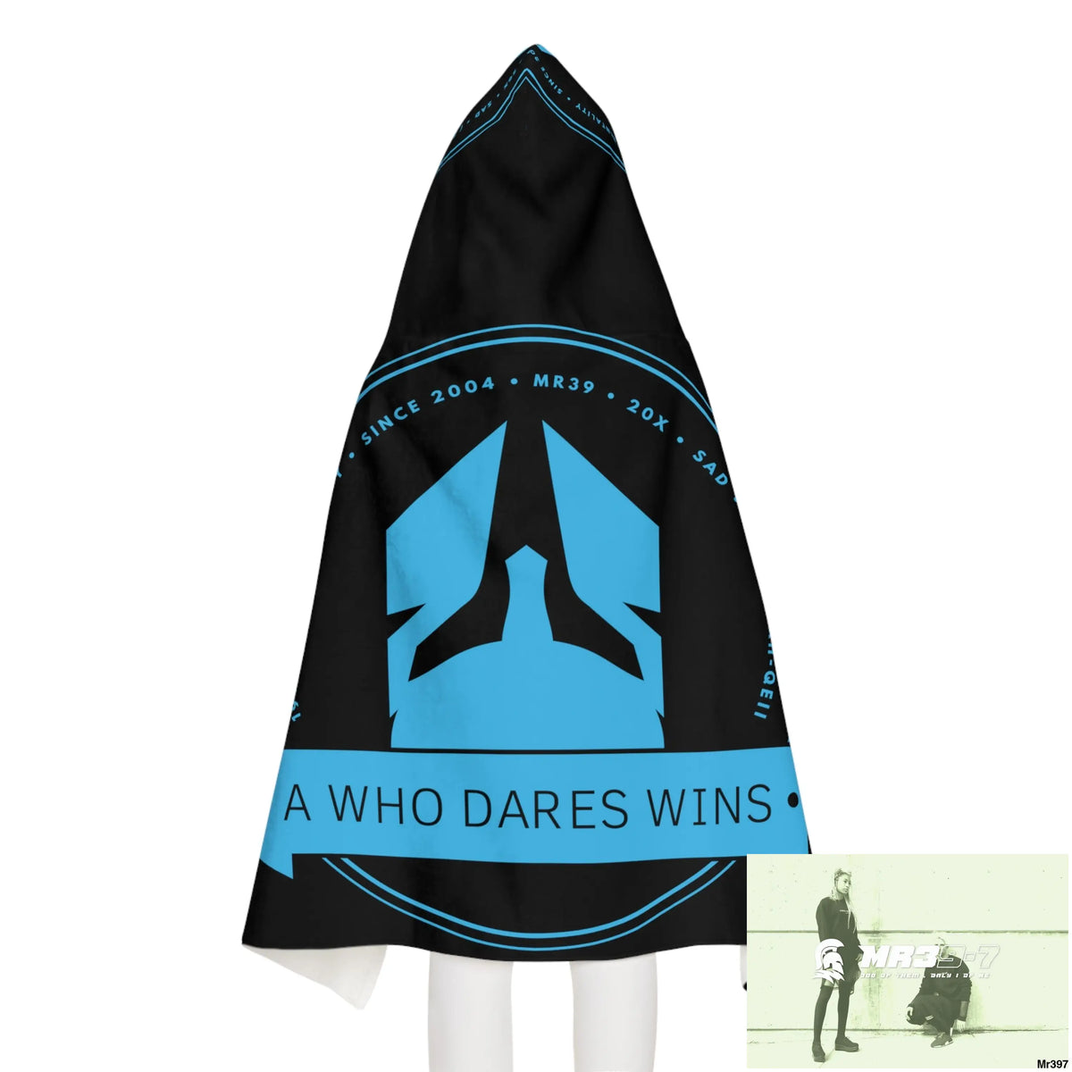 A1- Who Dares Wins Youth Hooded Towel 24’’ × 48’’ All Over Prints