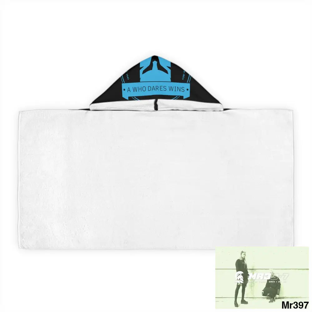 A1- Who Dares Wins Youth Hooded Towel 24’’ × 48’’ All Over Prints