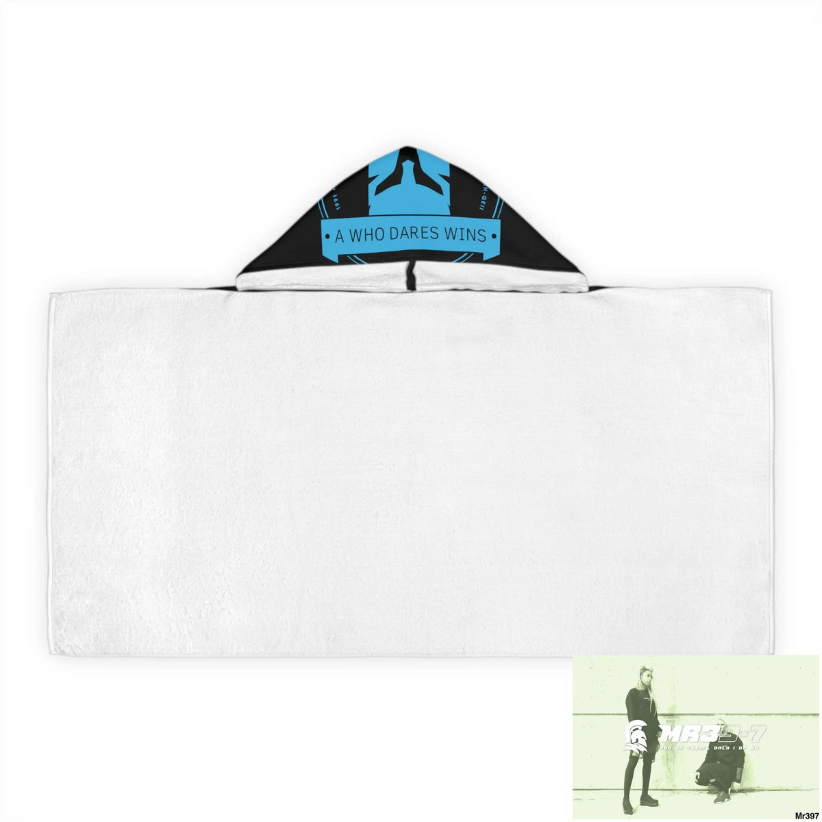 A1- Who Dares Wins Youth Hooded Towel 24’’ × 48’’ All Over Prints