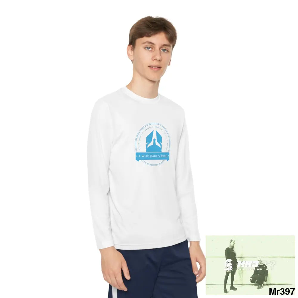 A1 Who Dares Wins Youth Long Sleeve Competitor Tee Kids clothes