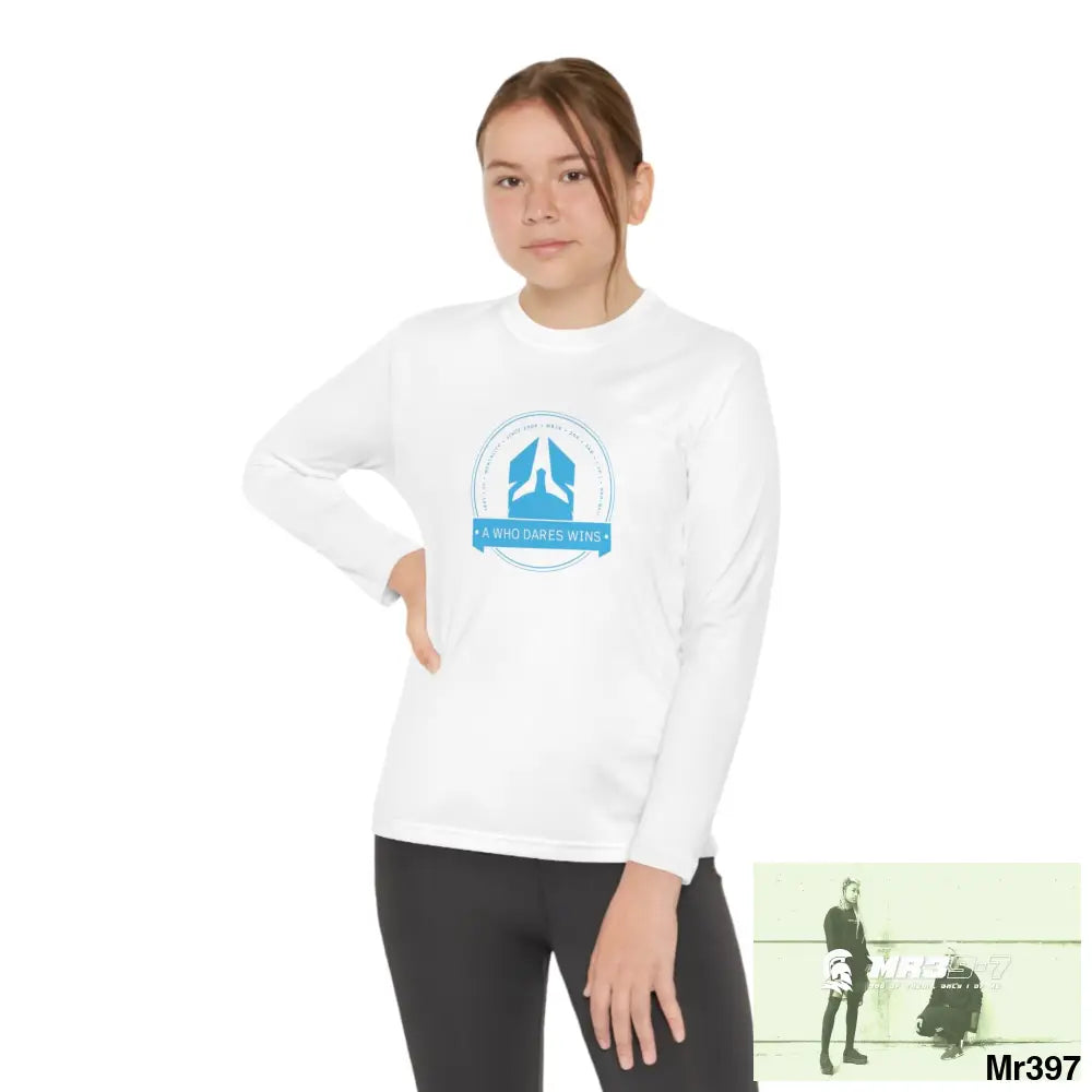 A1 Who Dares Wins Youth Long Sleeve Competitor Tee Kids clothes