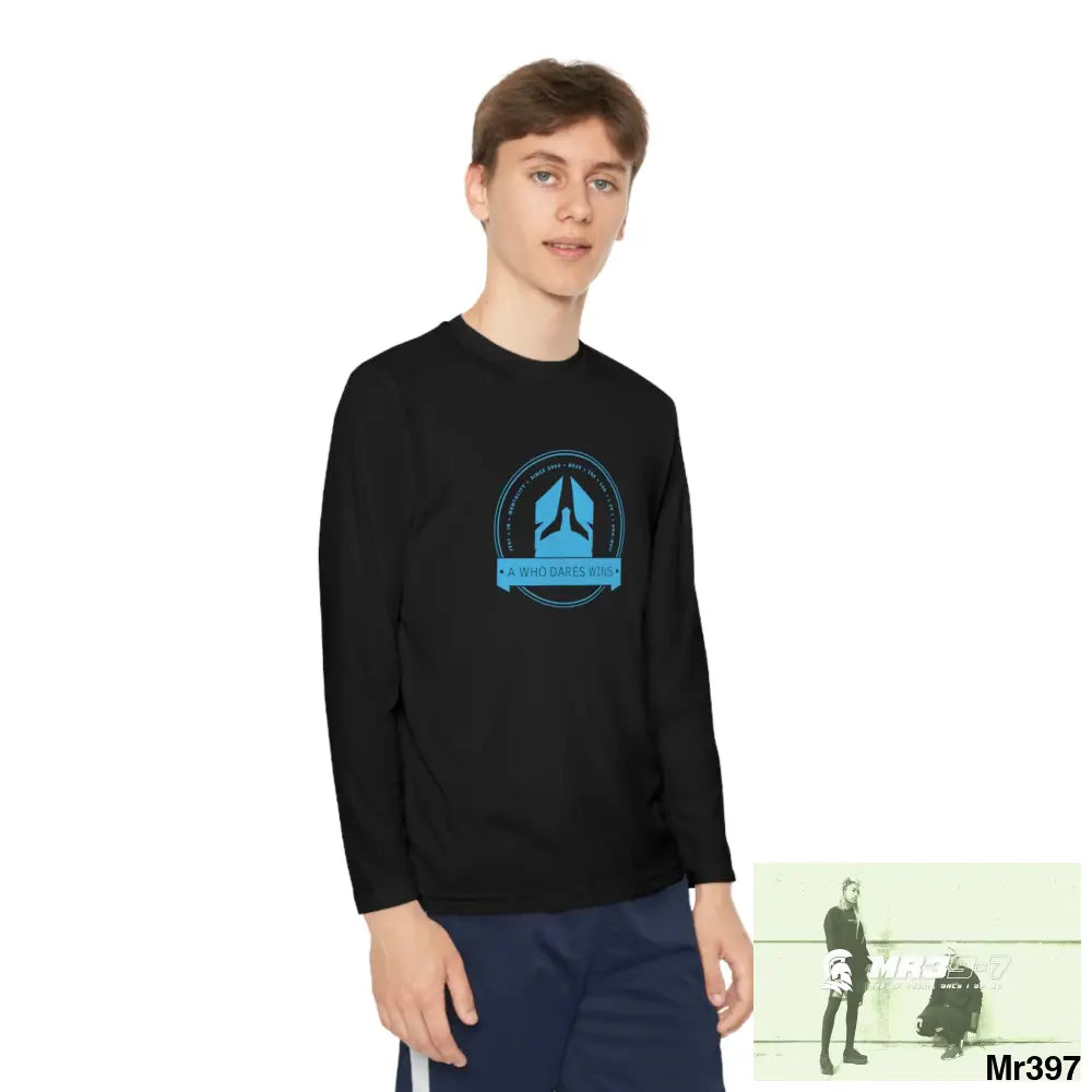 A1 Who Dares Wins Youth Long Sleeve Competitor Tee Kids clothes