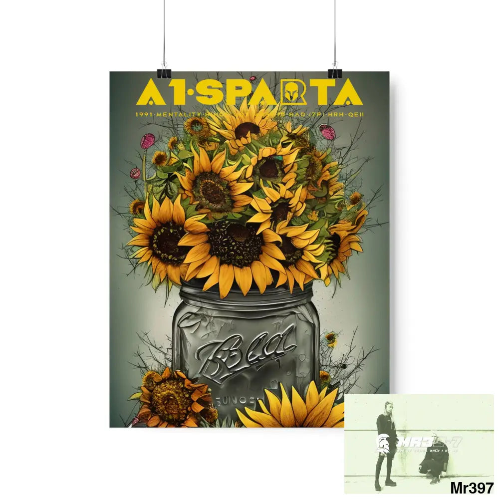 A1Sparta relax Fantasy Summer Landscape in a Mason Jar Matte Vertical Posters 11″ x 14″ / Matte Poster