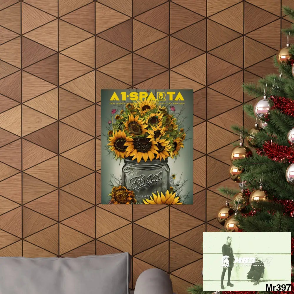 A1Sparta relax Fantasy Summer Landscape in a Mason Jar Matte Vertical Posters Poster