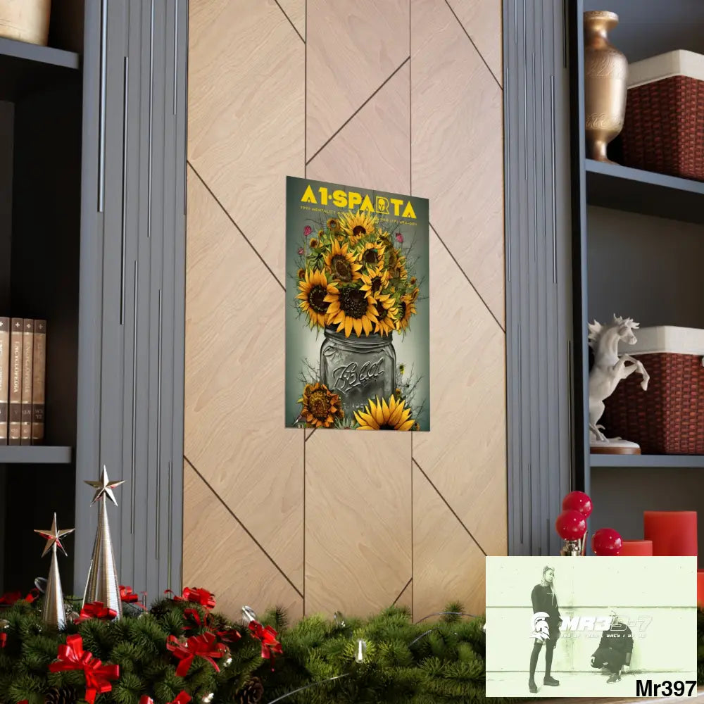 A1Sparta relax Fantasy Summer Landscape in a Mason Jar Matte Vertical Posters Poster