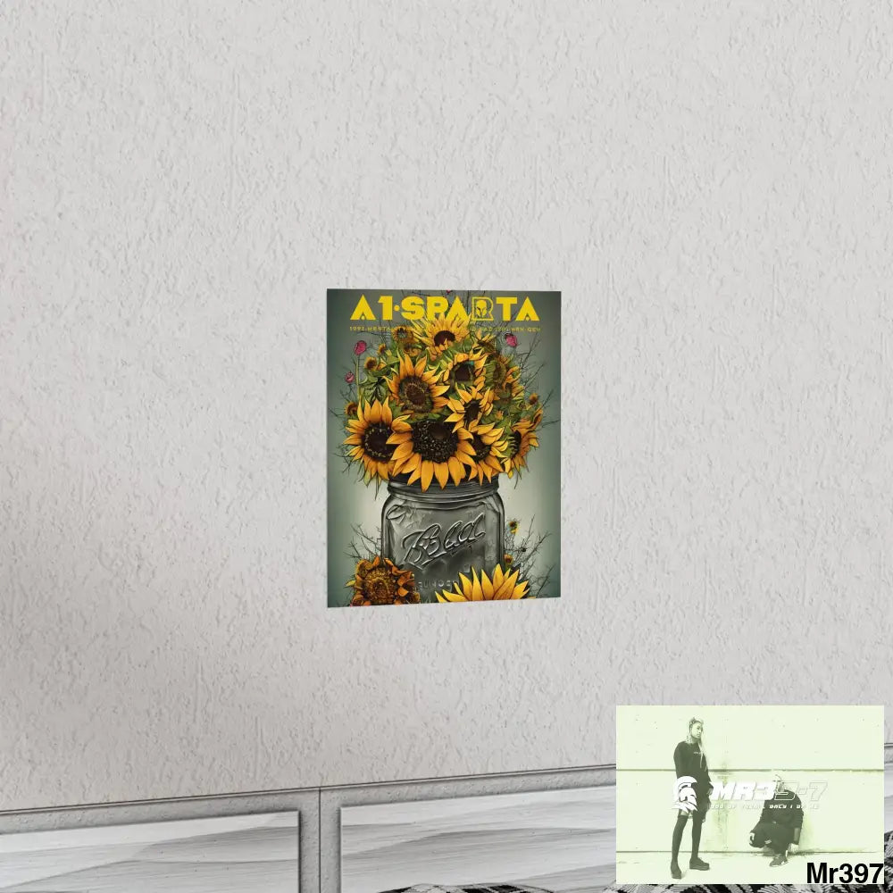 A1Sparta relax Fantasy Summer Landscape in a Mason Jar Matte Vertical Posters Poster