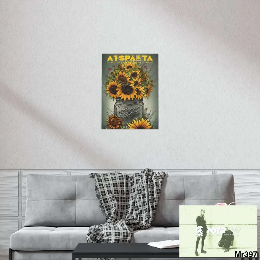 A1Sparta relax Fantasy Summer Landscape in a Mason Jar Matte Vertical Posters Poster