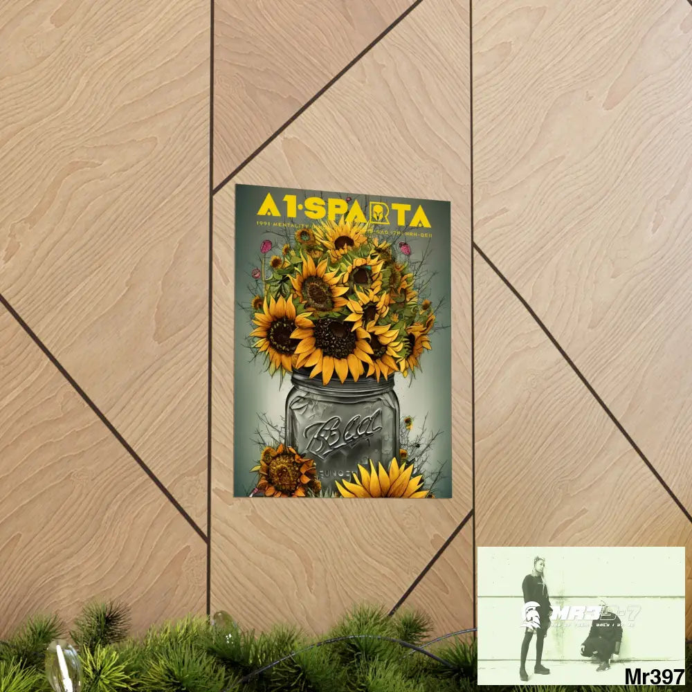 A1Sparta relax Fantasy Summer Landscape in a Mason Jar Matte Vertical Posters Poster
