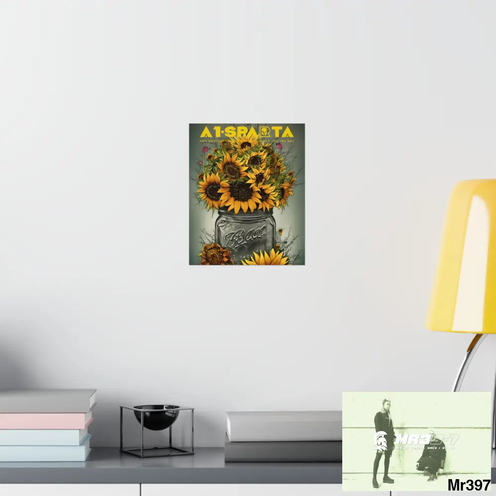 A1Sparta relax Fantasy Summer Landscape in a Mason Jar Matte Vertical Posters Poster
